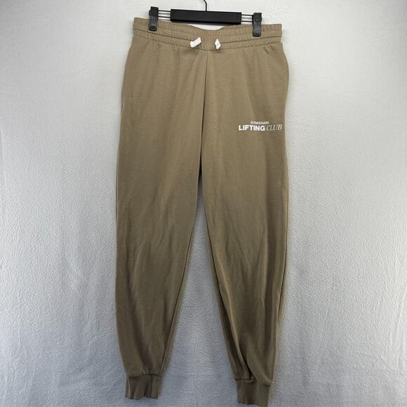 Gymshark Sweatpants Womens Medium Brown GSLC Lifting Club CUffed Joggers Pocket - Picture 1 of 10